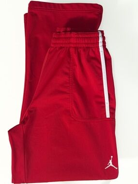 Jordan Jumpman Warm Up Pants Red White Ankle Zip Basketball Size L